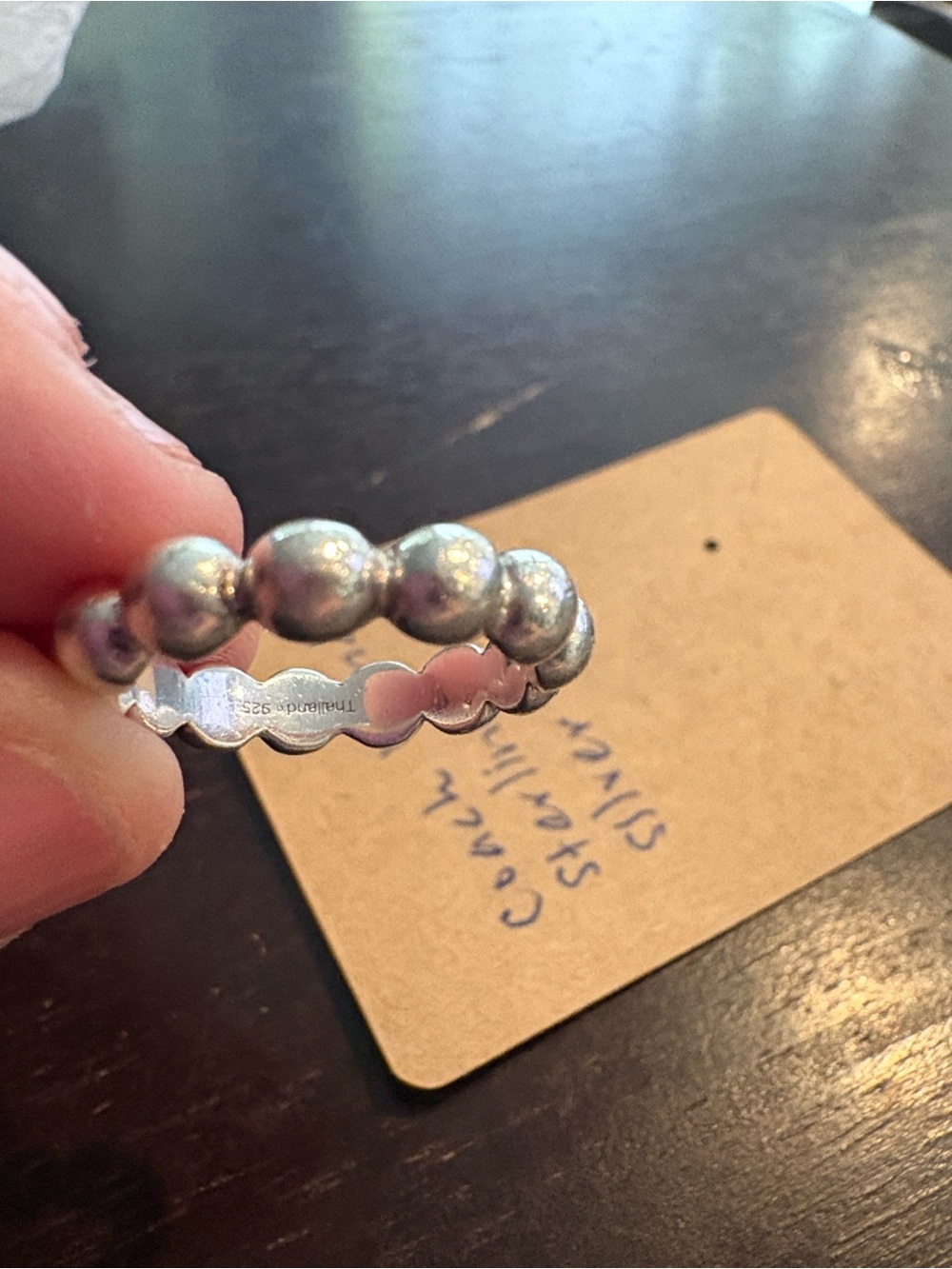 Coach Silver Braided Ring Size 7